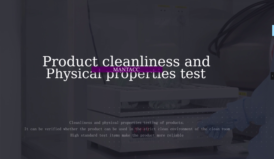 Product Cleanliness and Physical Properties Testing